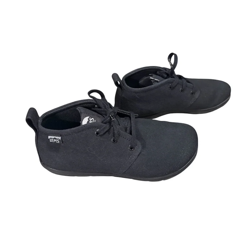 Lems Chukka Canvas Vegan Unisex 8.5M/10W Blackout Excellent Barefoot Zero Drop